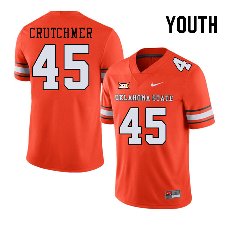 Men #45 Justin Crutchmer Oklahoma State Cowboys College Football Jerseys Stitched Sale-Alternate